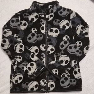 🖤🎃 Disney Store The Nightmare Before Christmas Fleece Jacket – Size 7/8 🎃🖤